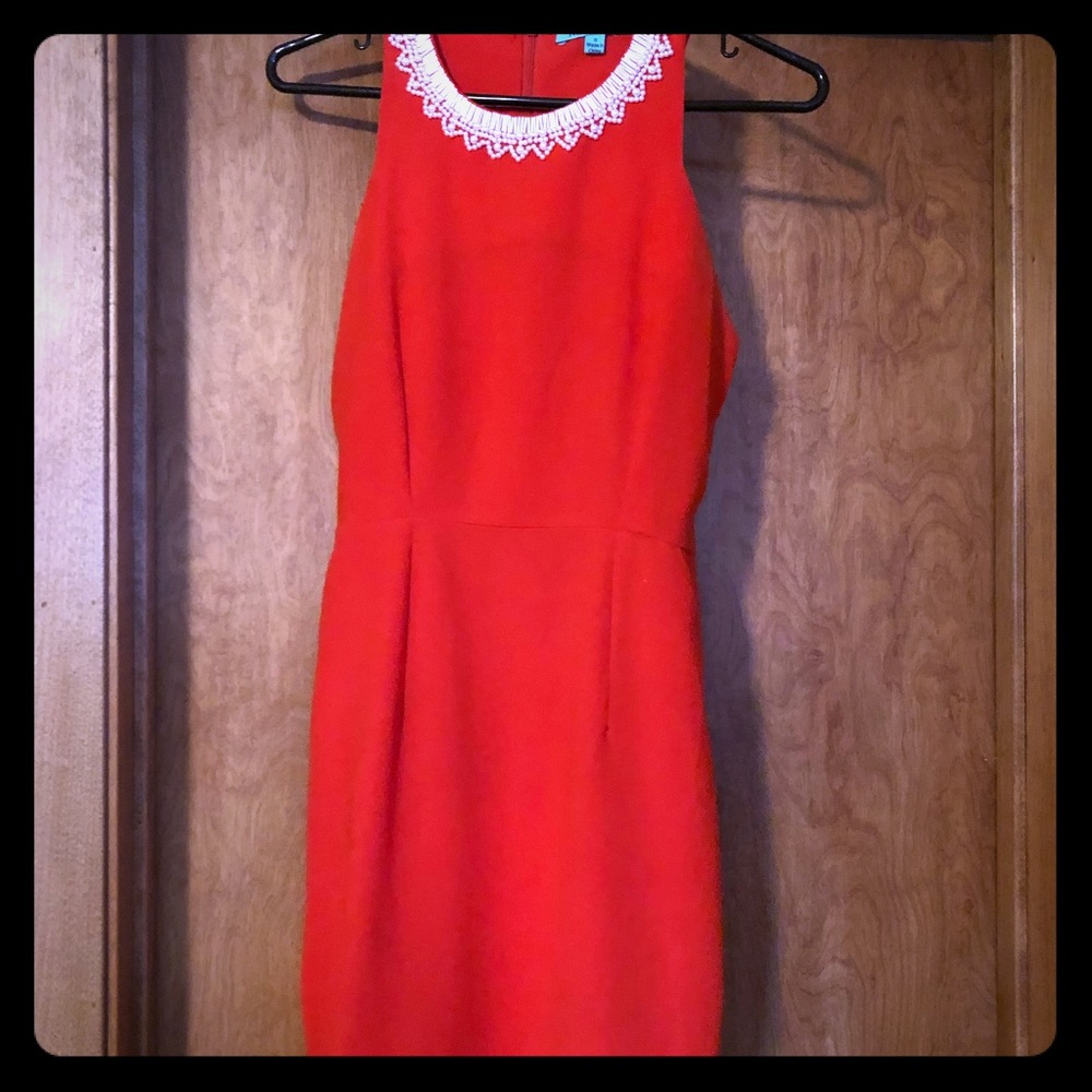 Orange cocktail dress